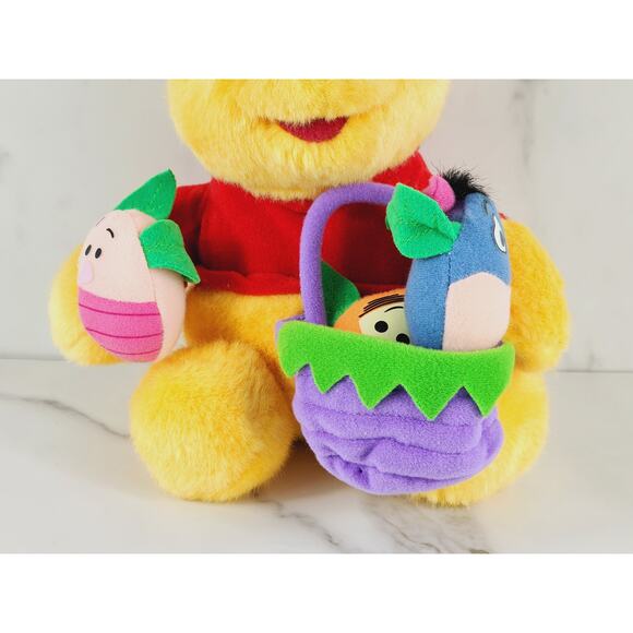 Winnie The Pooh w/ Rabbit Ears Easter Egg Holiday 1999 Soft Plush Toy 13" Vtg - Picture 4 of 16